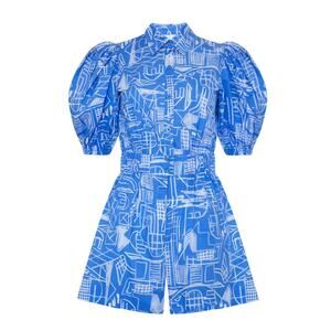 Hunter Bell Pia Jumpsuit in Blue Chalk Lane size 4